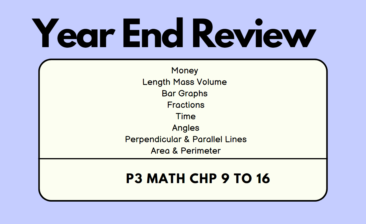 P3 Math Year End Review
